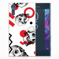 Silicone Back Case Sony Xperia XZs | XZ Skull Red