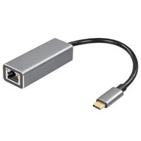 MAXTRACK USB C LAN-adapter - Ethernet-adapter USB-C naar RJ45, USB-C ethernet adapter 1 Gbit/s, compatibel met MacBook, iPad Pro, notebooks, aluminium behuizing, vergulde contacten, plug & play