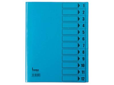 Leitz Bene DIN A4 230g/m² Farbe: 84800BL Ordner Blauw DIN A4 PVC Aantal vakken: 12