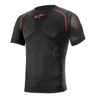 ALPINESTARS Ride Tech V2 Top Short Sleeve Summer, Thermoshirt voor op de moto, Zwart-Rood - thumbnail