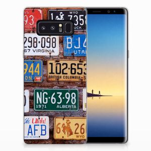 Samsung Galaxy Note 8 Siliconen Hoesje met foto Kentekenplaten