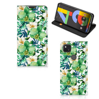 Google Pixel 4a Smart Cover Orchidee Groen