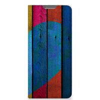 OPPO Find X5 Book Wallet Case Wood Heart - Cadeau voor je Vriend - thumbnail