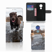 Motorola Moto G7 Power Telefoonhoesje met Pasjes Honden Labrador - thumbnail