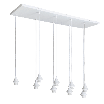 Hanglamp Vilmar 9 lichts wit