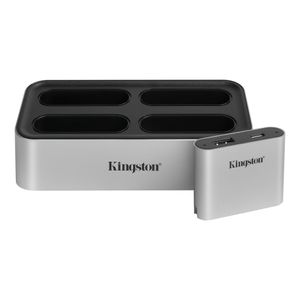 Kingston Technology Workflow Station Bedraad USB 3.2 Gen 2 (3.1 Gen 2) Type-C Zwart, Zilver