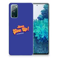 Samsung Galaxy S20 FE Siliconen hoesje met naam Never Give Up - thumbnail