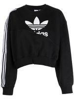 adidas sweat crop à logo imprimé - Noir