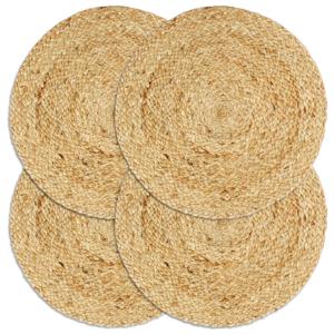 VidaXL Placemats 4 st rond 38 cm jute natuurlijk