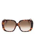 Linda Farrow lunettes de soleil carrées Mima - Marron