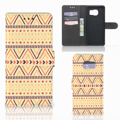 Samsung Galaxy S7 Edge Telefoon Hoesje Aztec Yellow