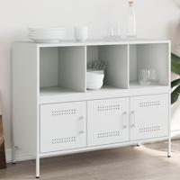 Dressoir 100,5x39x79 cm koudgewalst staal wit