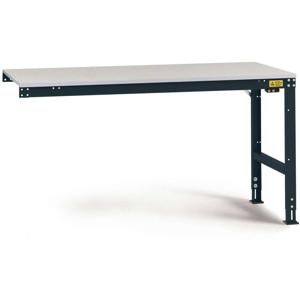 Manuflex LU6066.7016 ESD ESD-werktafel universele standaard aanschuiftafel met kunststof plaat, bxdxh = 1500 x 1000 x 766-876 mm Antraciet