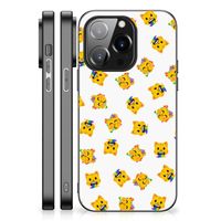 Back Case voor iPhone 14 Pro Katten Emojis - thumbnail