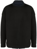 sacai pull réversible à col montant - Noir