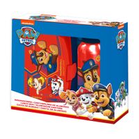 Paw Patrol lunchbox set voor kinderen - 2-delig - rood - aluminium/kunststof