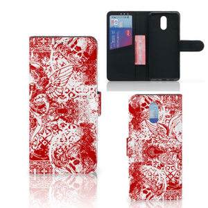 Telefoonhoesje met Naam Nokia 2.3 Angel Skull Rood