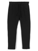 Paolo Pecora Kids pantalon chino en coton à lien de resserrage - Noir