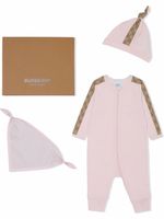 Burberry Kids trousseau de naissance à carreaux Vintage Check - Rose