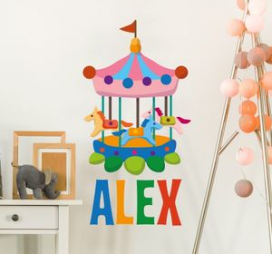 Gepersonaliseerd baby carrousel Muursticker