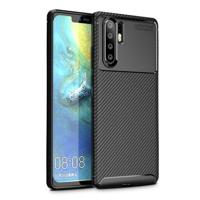 Huawei P30 Pro Beetle Koolstofvezel TPU Hoesje - Zwart - thumbnail