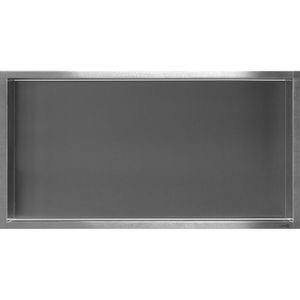 Looox BoX nis - 60x30x10cm - inbouw - rvs geborsteld BOX-60-10