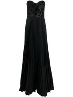 Elie Saab robe bustier à sequins - Noir - thumbnail