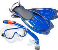 Aqua Lung Yucatan Pro Snorkelset heren maat S/M blauw - thumbnail