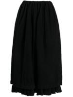 Comme des Garçons TAO layered wool midi skirt - Zwart