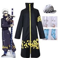 geinspireerd door One Piece Trafalgar wet Anime Cosplaykostuums Japans Cosplay pakken Lange mouw Broeken Mantel Hoed Voor Voor heren Lightinthebox