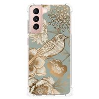 Case voor Samsung Galaxy S21 FE Vintage Bird Flowers - thumbnail