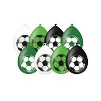 Party Ballonnen Voetbal 8 Stuks Groen/Wit/Zwart - thumbnail