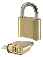 Masterlock 51mm - zinc body with brass finish - 25mm hardened steel shackle, 8mm - 175EURD