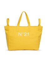 Nº21 Kids sac porté épaule en coton à logo imprimé - Jaune