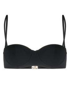 Dolce & Gabbana haut de bikini à plaque logo - Noir