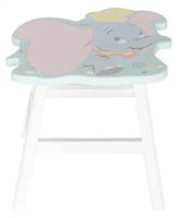 Disney kruk Dombo junior 25 cm hout wit/mintblauw/grijs