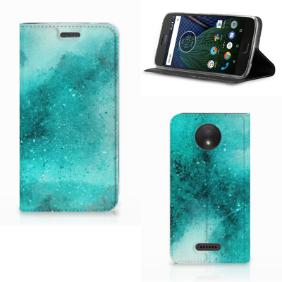 Bookcase Motorola Moto C Plus Painting Blue Bookcase Motorola Moto C Plus Painting Blue