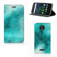 Bookcase Motorola Moto C Plus Painting Blue