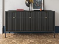 Dressoir NORYA 3 deuren 3 lades zwart