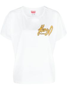 Kenzo t-shirt en coton à logo imprimé - Blanc