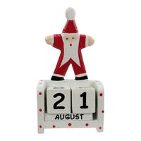 Houten Kalender Kerstman (16 x 9 cm) - thumbnail