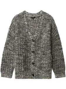 rag & bone cardigan chiné Daphne à design nervuré - Gris