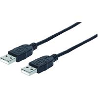 Manhattan 353915 Hi-Speed USB 2.0 aansluitkabel (A-stekker naar A-stekker) 3 m zwart