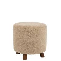 J-Line Poef Schaap Poot Polyester Beige