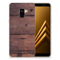 Samsung Galaxy A8 Plus (2018) Bumper Hoesje Old Wood