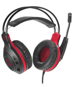 SpeedLink CELSOR Over Ear headset Gamen Kabel Stereo Zwart/rood Afstandsbediening, Volumeregeling, Microfoon uitschakelbaar (mute)