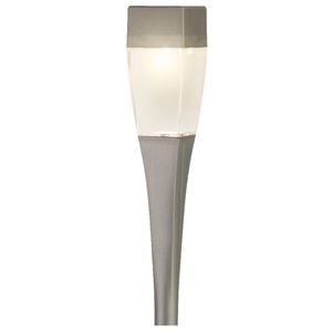 Solar tuinlamp/prikspot zilver op zonne-energie 26 cm