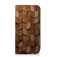 Book Wallet Case voor iPhone 15 Pro Wooden Cubes - thumbnail