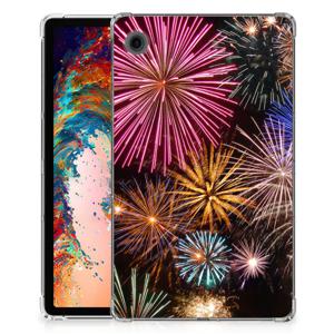 Samsung Galaxy Tab A9 Leuke Siliconen Hoes Vuurwerk