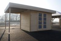 Blokhut Middelmodern 300x200 cm + luifel 200 cm